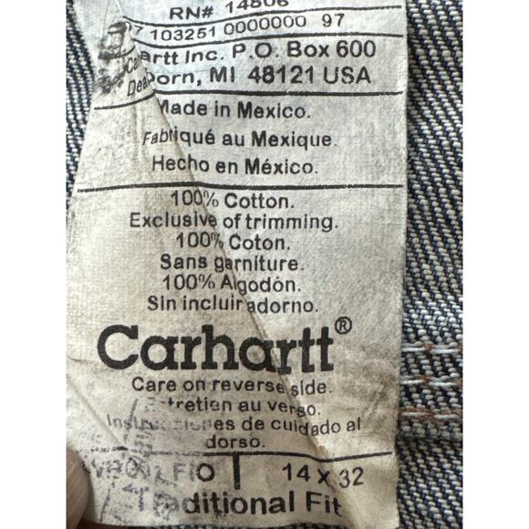 Carhartt Women Jeans Durable & Stylish Size 14 Frayed Hem - Picture 6 of 7